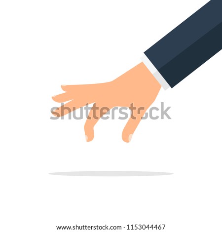 Picking hand. Vector illustration flat design EPS