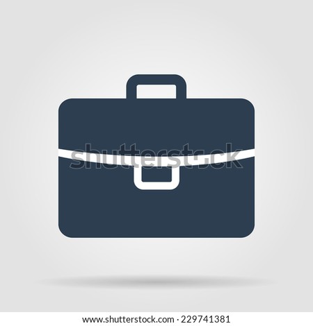 Briefcase icon, vector illustration. Flat design style.