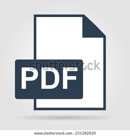 PDF icon. Flat vector illustrator Eps 10