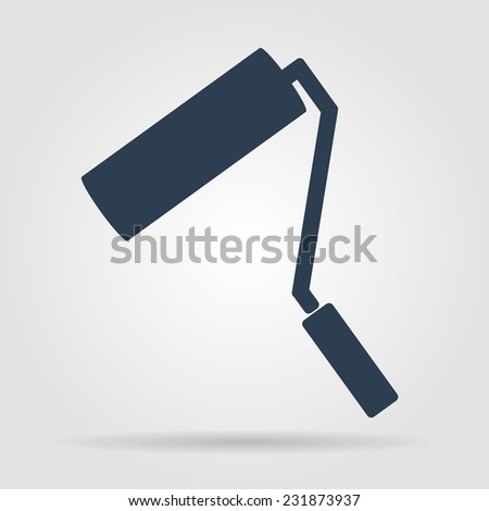 Paint roller icon. Flat vector illustrator Eps 