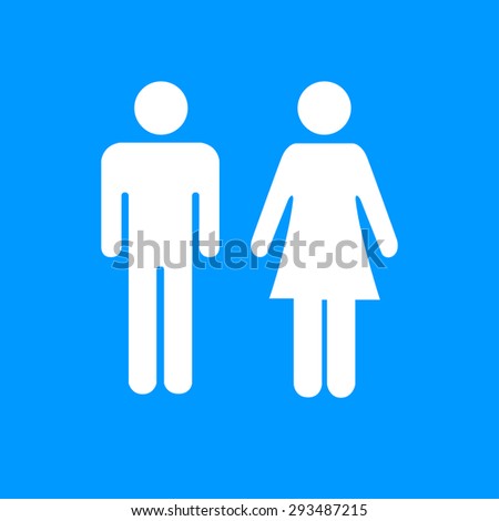 Vector Man And Woman Icons Toilet  Sign Restroom Icon Minimal  Style Pictogram 293487215 