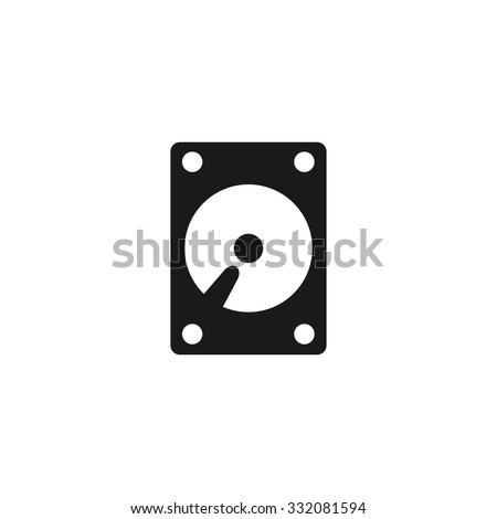 hard disk icon. Flat design style eps 10