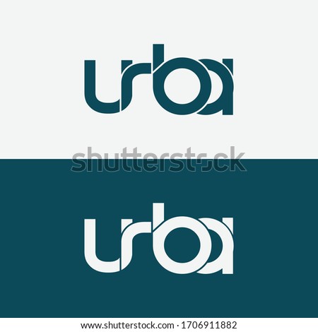 Letters U R B A logo icon with vector template.