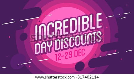 Incredible sale banner. Vector illustration