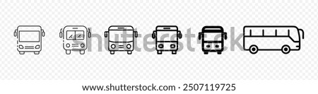 Bus icon set. bus vector icon, Bus icon vector for web and mobile app. bus sign and symbol. transport symbol, transport icon. car vector illustration for web design, isolated on white background