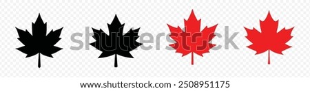 Maple leaf vector icon. Maple leaf vector illustration. Maple leaf vector shape icon. Forest and wood symbol sign. Nature tree logo. Canada label. 