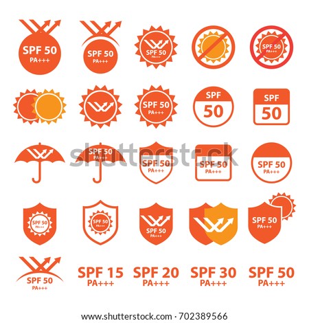 UV , spf protection icons
