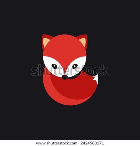 Fox logo vector design illustration