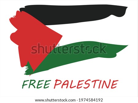 Free Palestine - vector illustration flag wallpaper
