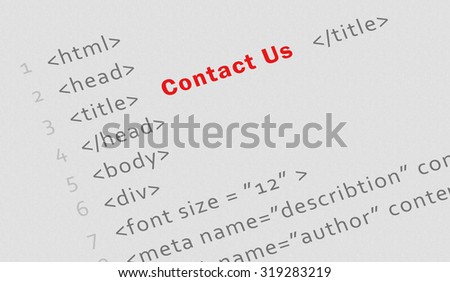 Business concept: Printed html code for \