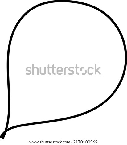 It is a handwritten speech bubble separately. I made it with a square (1: 1) size artboard using a single black color, main line only, no fill, and Adobe Illustrator.