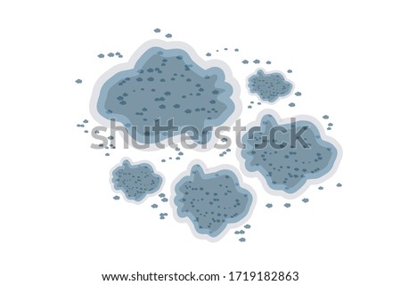 Mold icon isolated on white background. Round mildew mycelium. Fungi growing on food. Grey round fungal mucor surface. Condensation, damp, high humidity and respiratory problems. Vector illustration