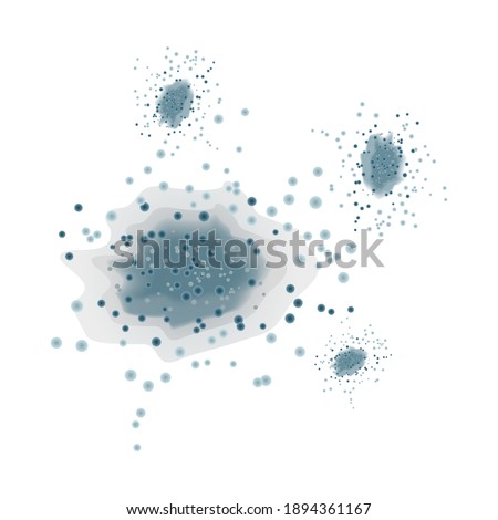 Mold icon isolated on white background. Round mildew mycelium. Fungi growing on food. Grey round fungal mucor surface. Condensation, damp, high humidity and respiratory problems. Vector illustration Stock foto © 