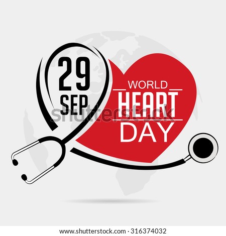 Vector illustration World Heart Day Background.