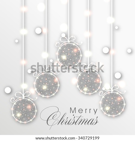 Vector Illustration Of Christmas Greeting Card. - 340729199 : Shutterstock