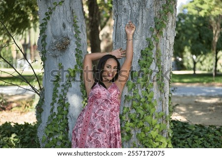 Similar – Image, Stock Photo Ivy vines enjoy the sun on a wooden board wall.