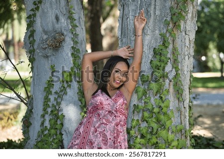 Similar – Image, Stock Photo Ivy vines enjoy the sun on a wooden board wall.