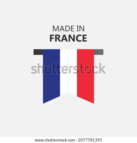 Made in france flag design icon. vector illustration. eps10