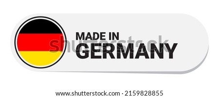 Icon made in Germany, isolated on white background