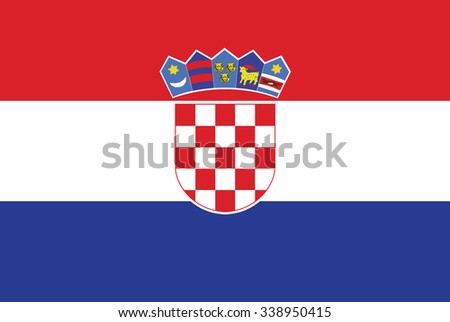 Flag of Croatia. Vector illustration.