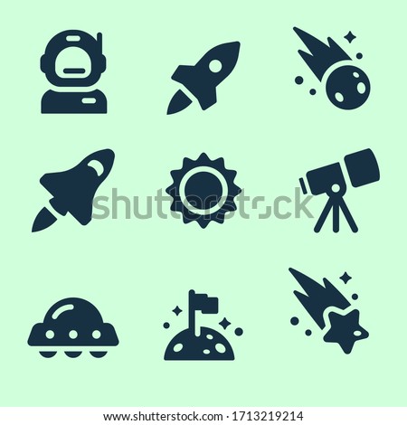 set illustration vector graphic of space icons 