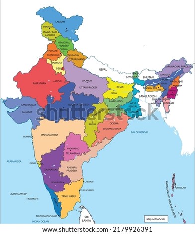 New Map of india, Latest Map of India