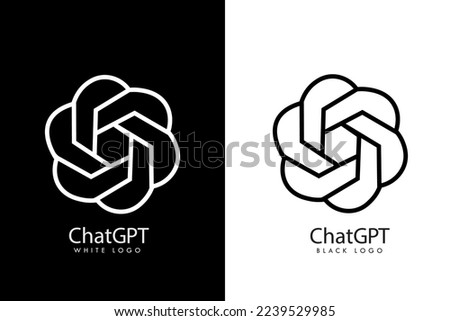 ChatGPT black logo and white logo