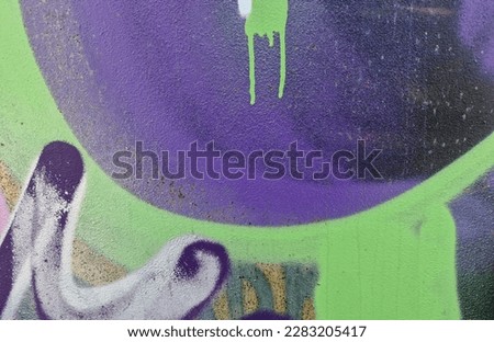 Similar – Image, Stock Photo Graffiti sprayed garage door of a prefabricated garage