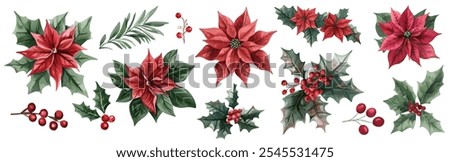 Similar – Image, Stock Photo Colorful beauty Watercolor Christmas wreath with watercolor hand drawn elements,Christmas tree branches and white berries,isolated on white background.Frame invitations,greeting cards.Boho lifestyle