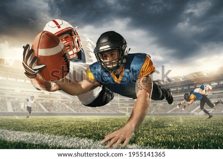 Similar – Image, Stock Photo Kickoff American Football