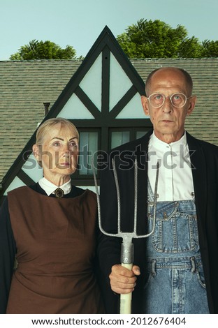 Similar – Image, Stock Photo American Gothic