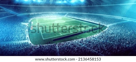 Similar – Image, Stock Photo Football stadium, aerial view