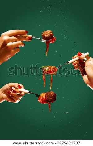 Similar – Image, Stock Photo Female Hands Holding Delicious Organic Salmon Vegetarian Burger and Homebrewed IPA Beer.