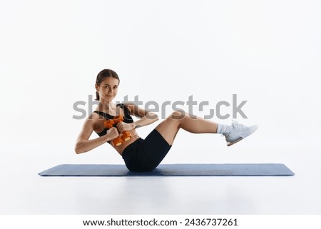Similar – Image, Stock Photo Young and sportive woman portrait in a park