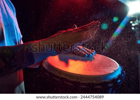 Image, Stock Photo Ethnic male musician playing violin