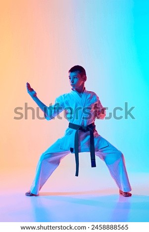 Similar – Image, Stock Photo Martial art practitioners fighting with sticks