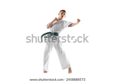 Image, Stock Photo Martial art practitioners fighting with sticks