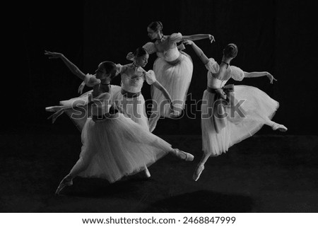 Image, Stock Photo young female ballet dancer at the studio