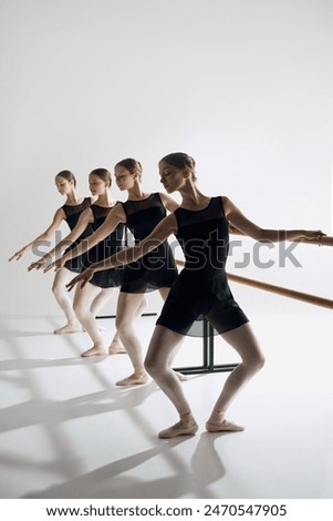 Similar – Image, Stock Photo young female ballet dancer at the studio