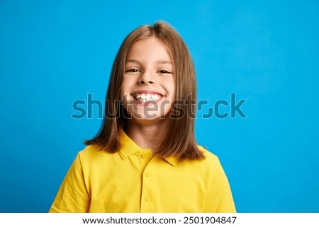 Similar – Image, Stock Photo Portrait of a 9 year old boy outdoors, with his hands aroung his eyes, like he’s using binoculars, wearing casual clothes