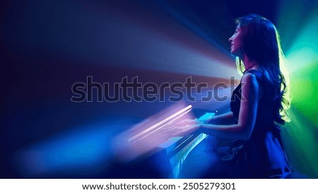 Similar – Image, Stock Photo pianist at a music concert