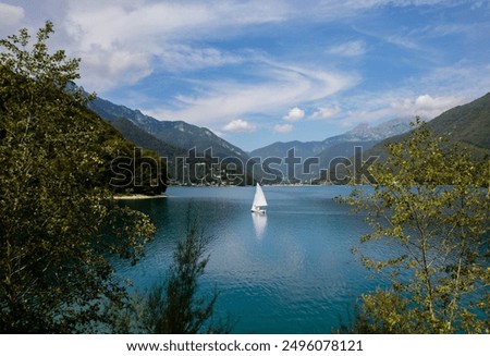 Similar – Image, Stock Photo Lake Ledro, Lago di Ledro in South Tyrol, Italy