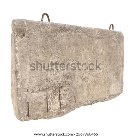 Image, Stock Photo Suspended concrete elements on the load hook of a crane