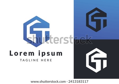 Geometric Letter T Logo Design Variations