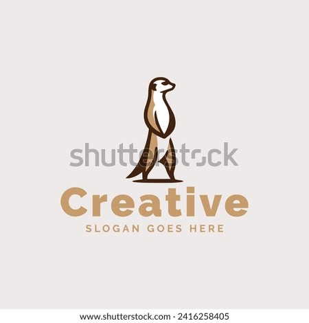 Stylish Meerkat Logo Design for a Creative Company Branding Concept