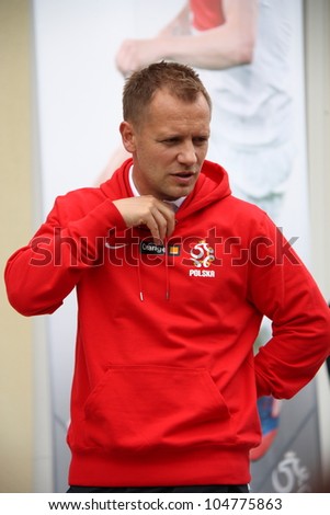 WARSAW, POLAND - JUNE 3: Tomasz Rzasa, Poland national football team manager after training, on June 3, 2012 in Warsaw, Poland. Five days before the opening match of Euro 2012 Poland - Greece.