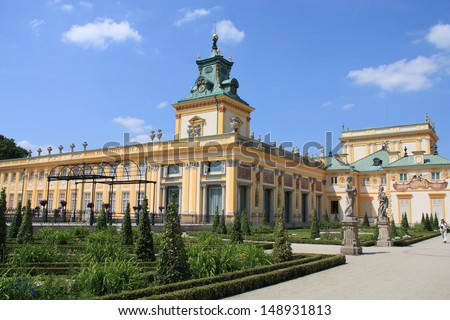Wilanow Palace in Warsaw is one of the most important monuments of Polish culture.