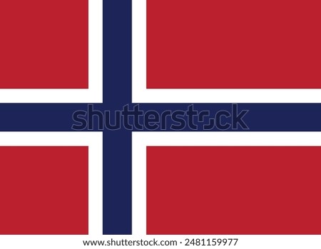 Norway national flag for national day celebrations or Banner , poster, card, web, social media and digital use, print media vector isolated on white background