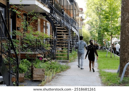 Similar – Image, Stock Photo Anonymous lady walking American Cocker Spaniel on leash