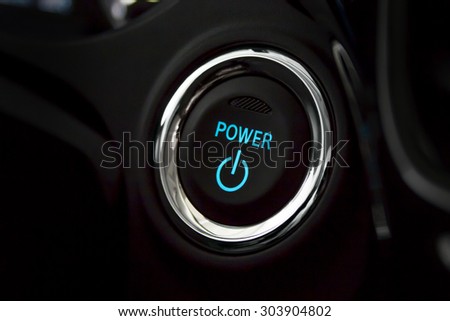 Hybrid car engine start button